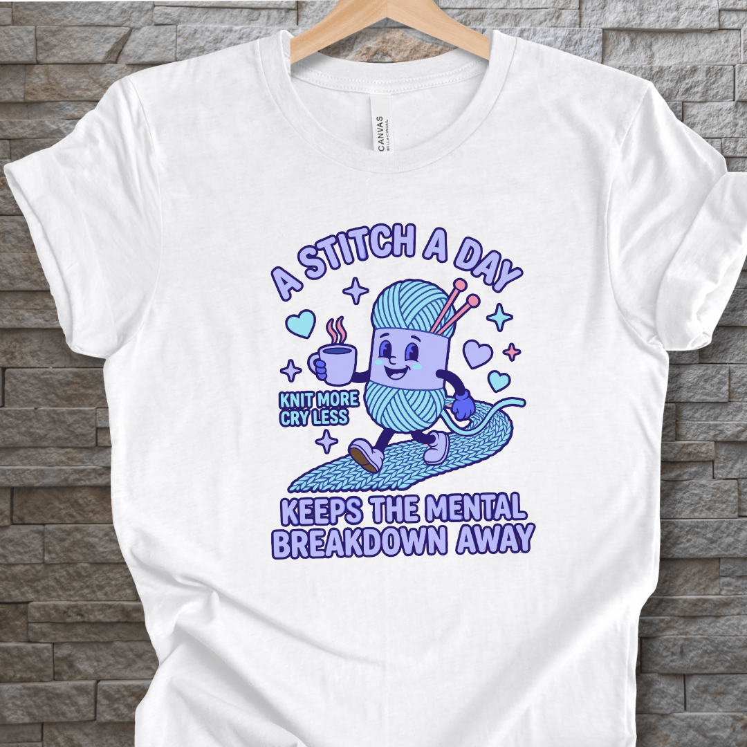 A Stitch A Day T-Shirt White / XS