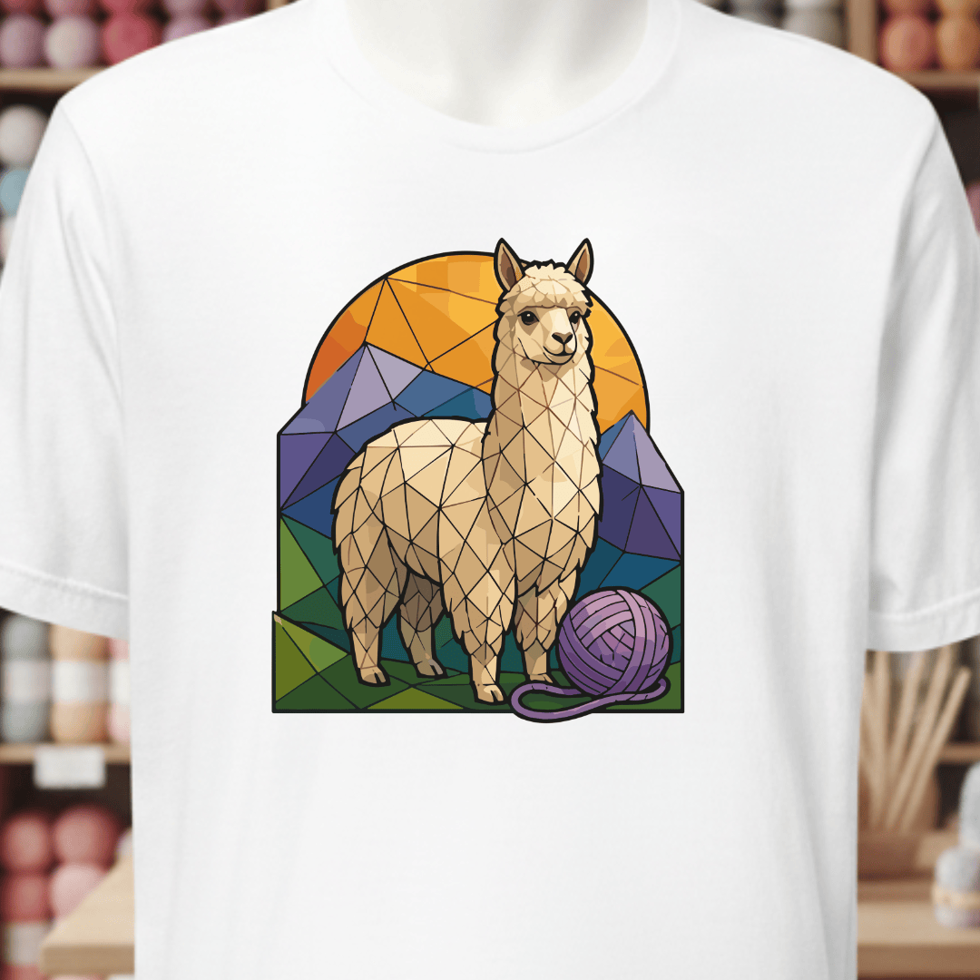 GeoAlpaca T-Shirt White / XS