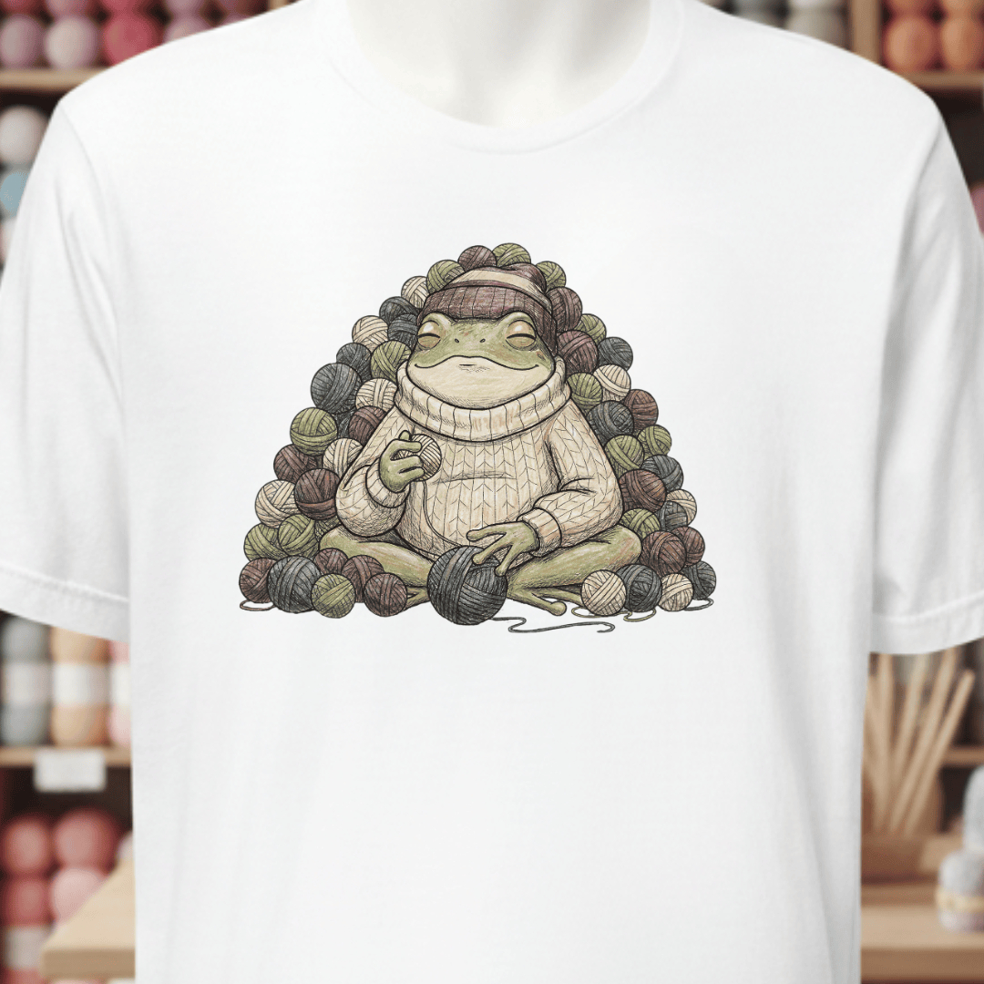 Happy Place Frog T-Shirt White / XS