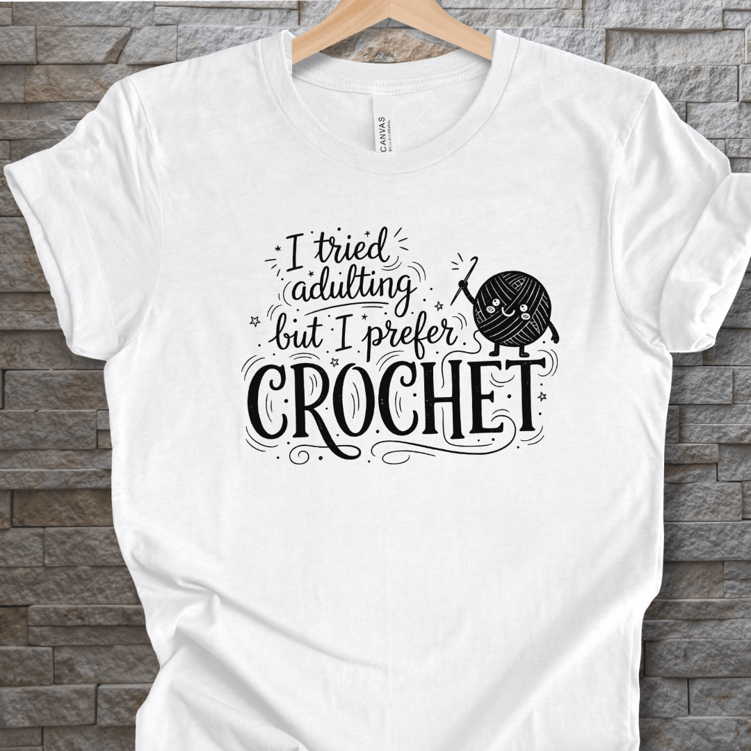 I Prefer Crochet T-Shirt White / XS