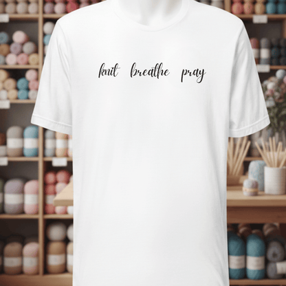 Knit Breathe Pray T-Shirt White / XS