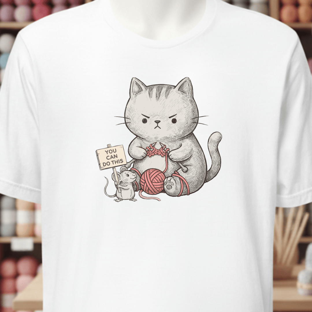 Knitter Support Mouse T-Shirt White / XS