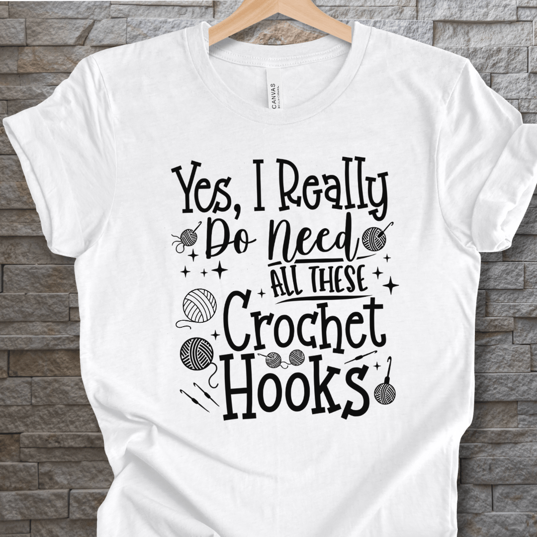 Yes I really Need These Hooks T-Shirt White / XS