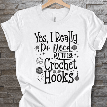 Yes I really Need These Hooks T-Shirt White / XS