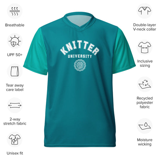 'Knitter' Lightweight short sleeve sports jersey 2XS