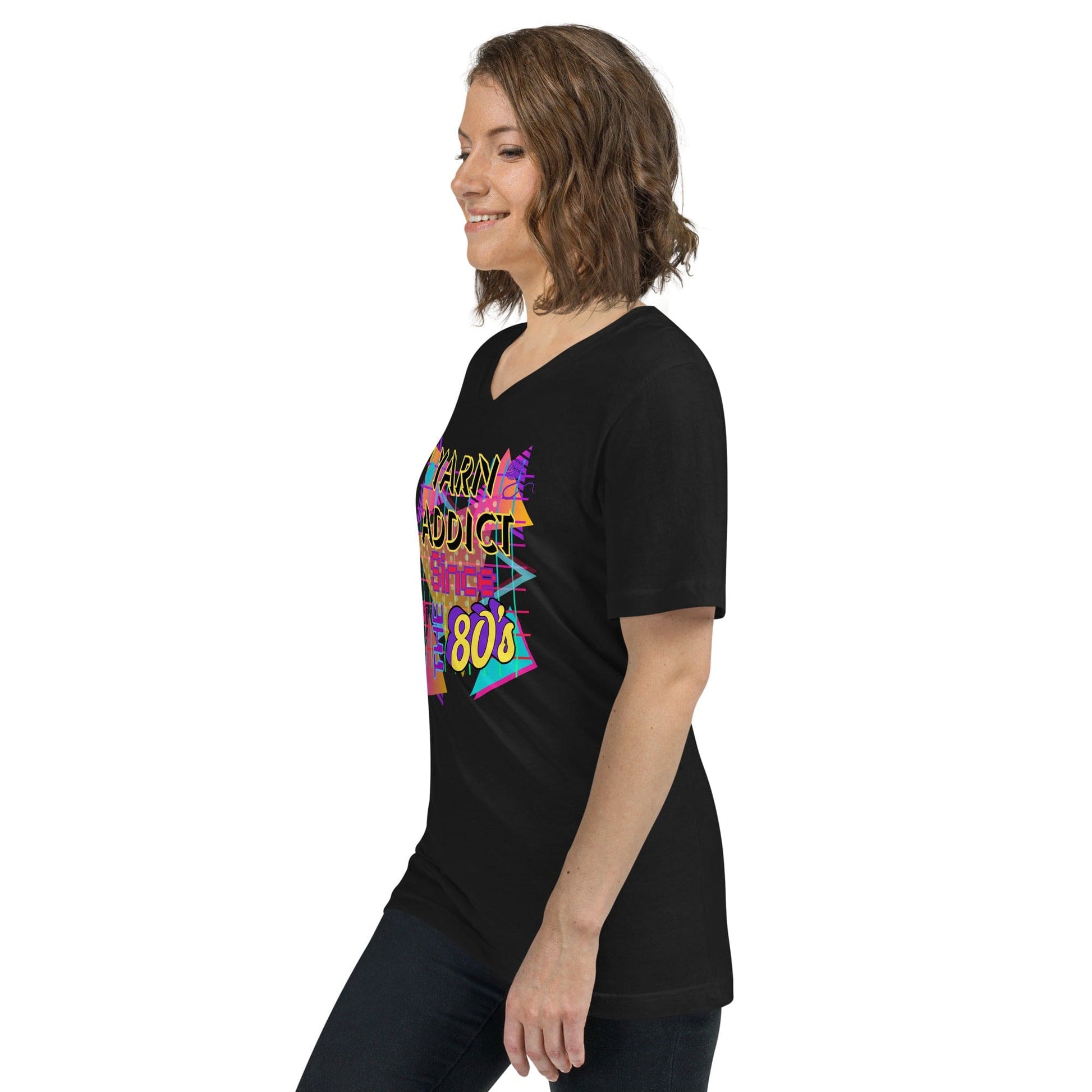 80's Yarn Addict V-Neck T-Shirt