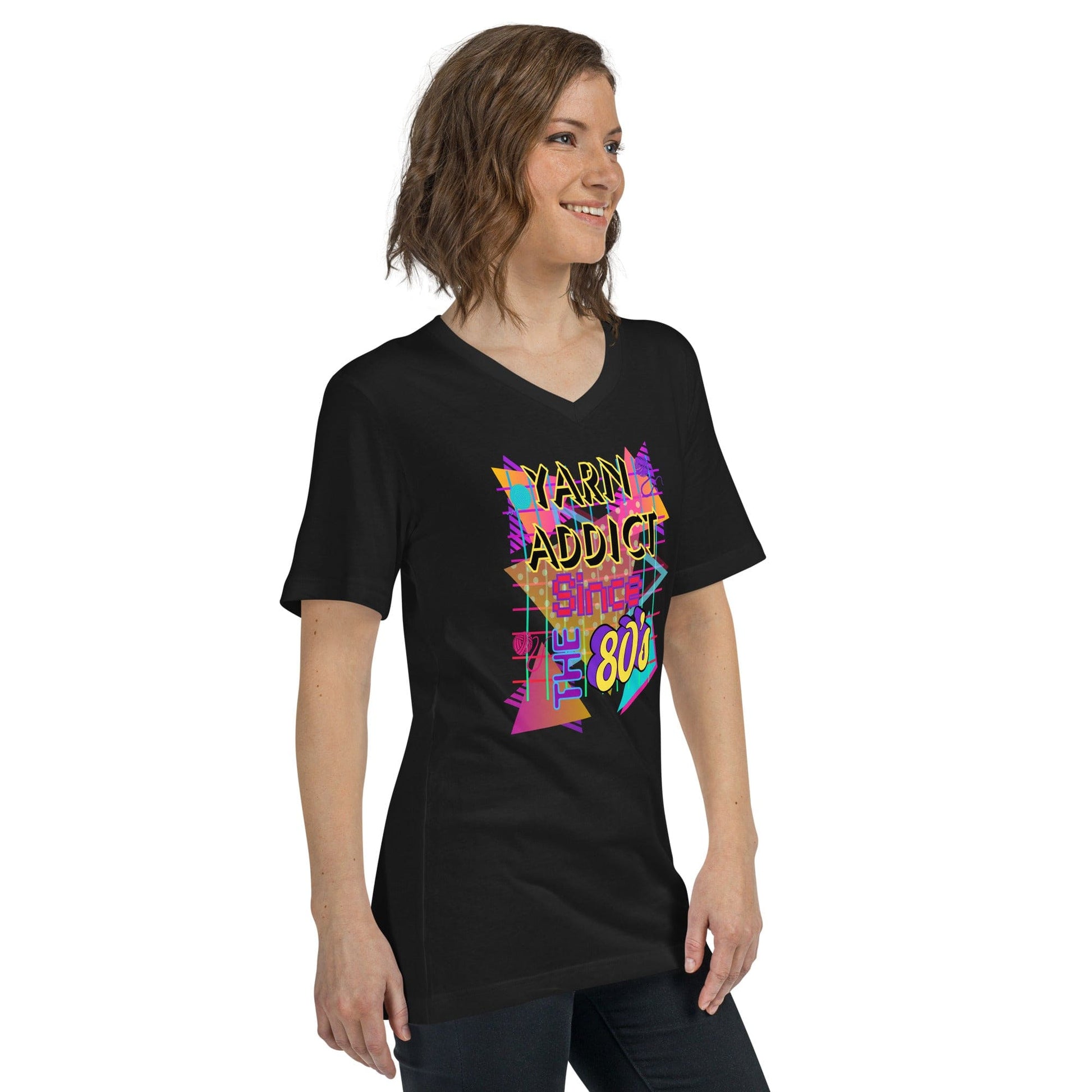 80's Yarn Addict V-Neck T-Shirt