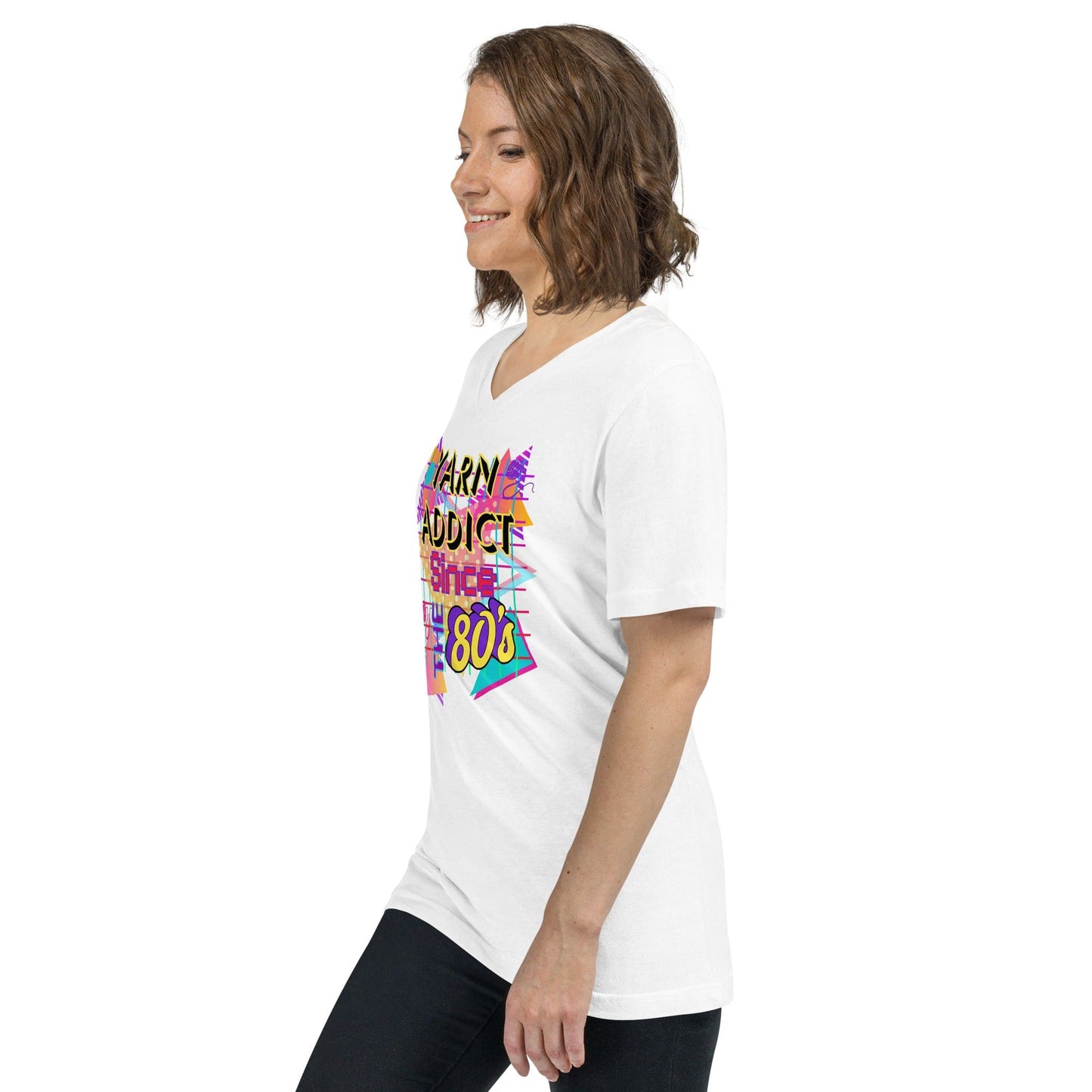 80's Yarn Addict V-Neck T-Shirt