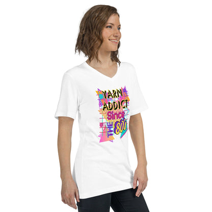 80's Yarn Addict V-Neck T-Shirt