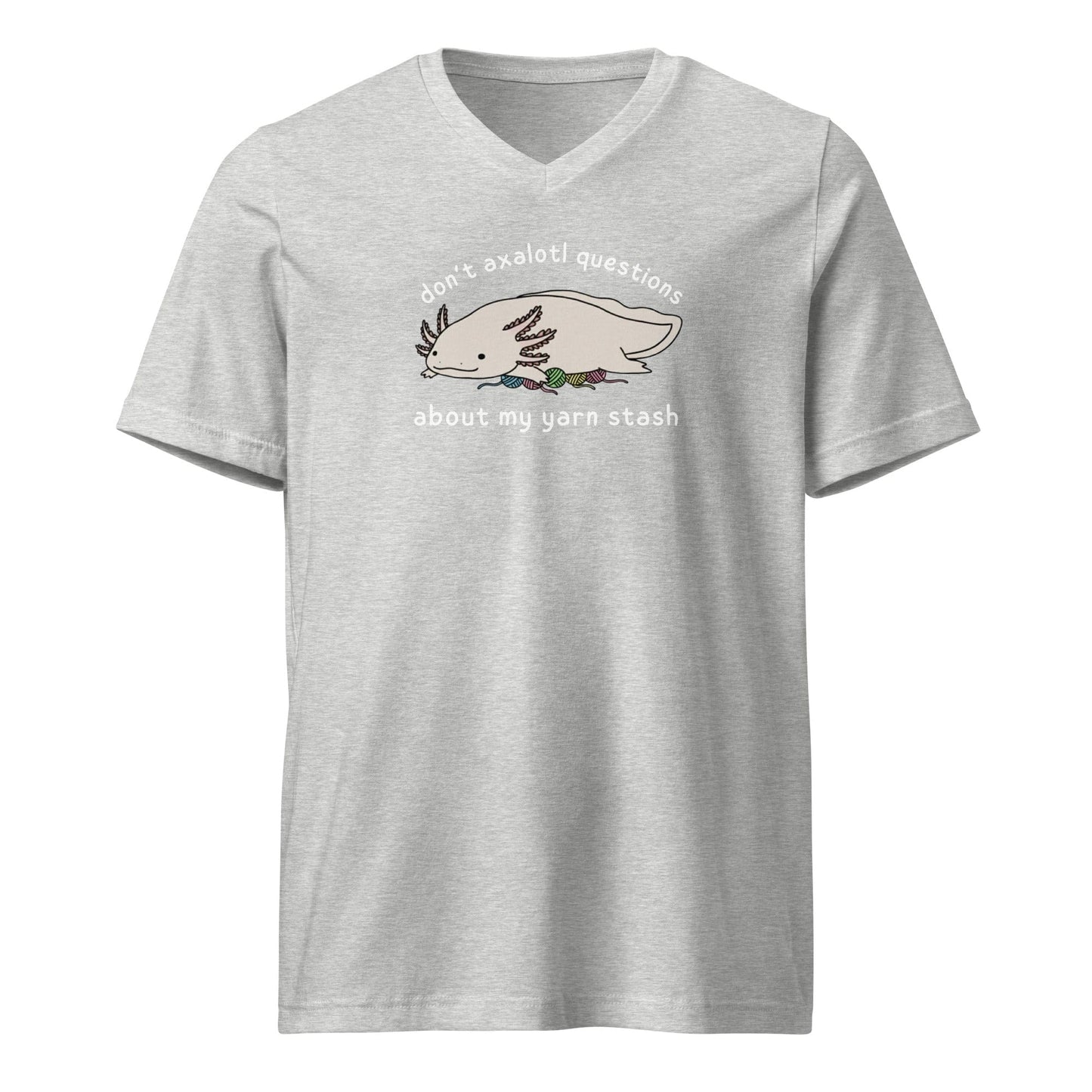 Axolotl Questions V-Neck T-Shirt Athletic Heather / S