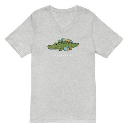 Crochetdile V-Neck T-Shirt Athletic Heather / S