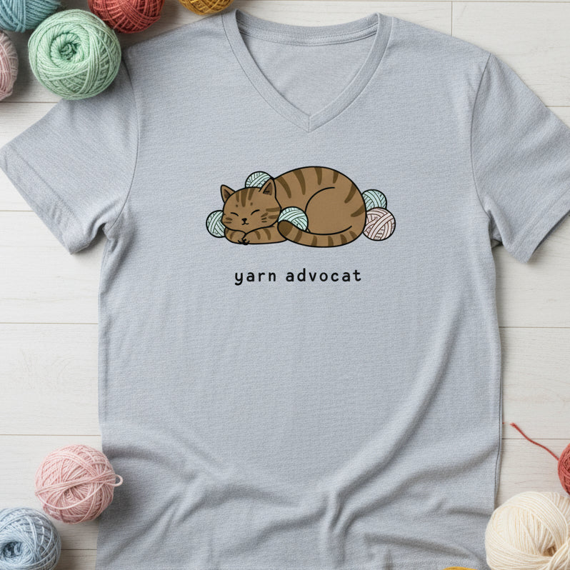 Yarn Advocat V-Neck T-Shirt Athletic Heather / S