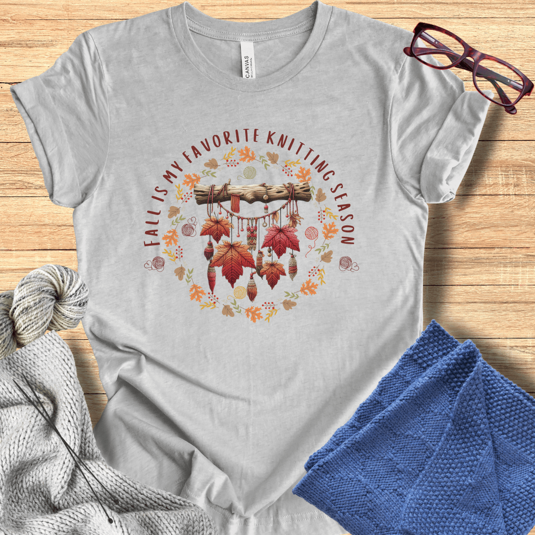 Fall is my Knitting Season T-Shirt Athletic / S