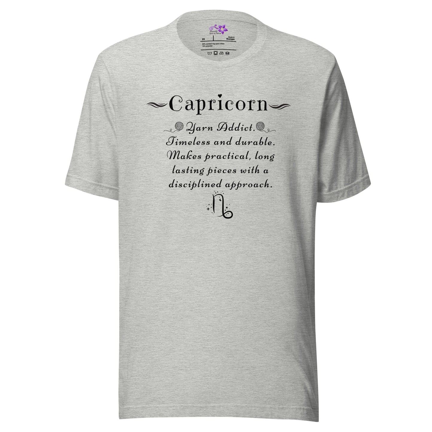 Crafters Zodiac - Capricorn Crew Neck T-Shirt Athletic / XS