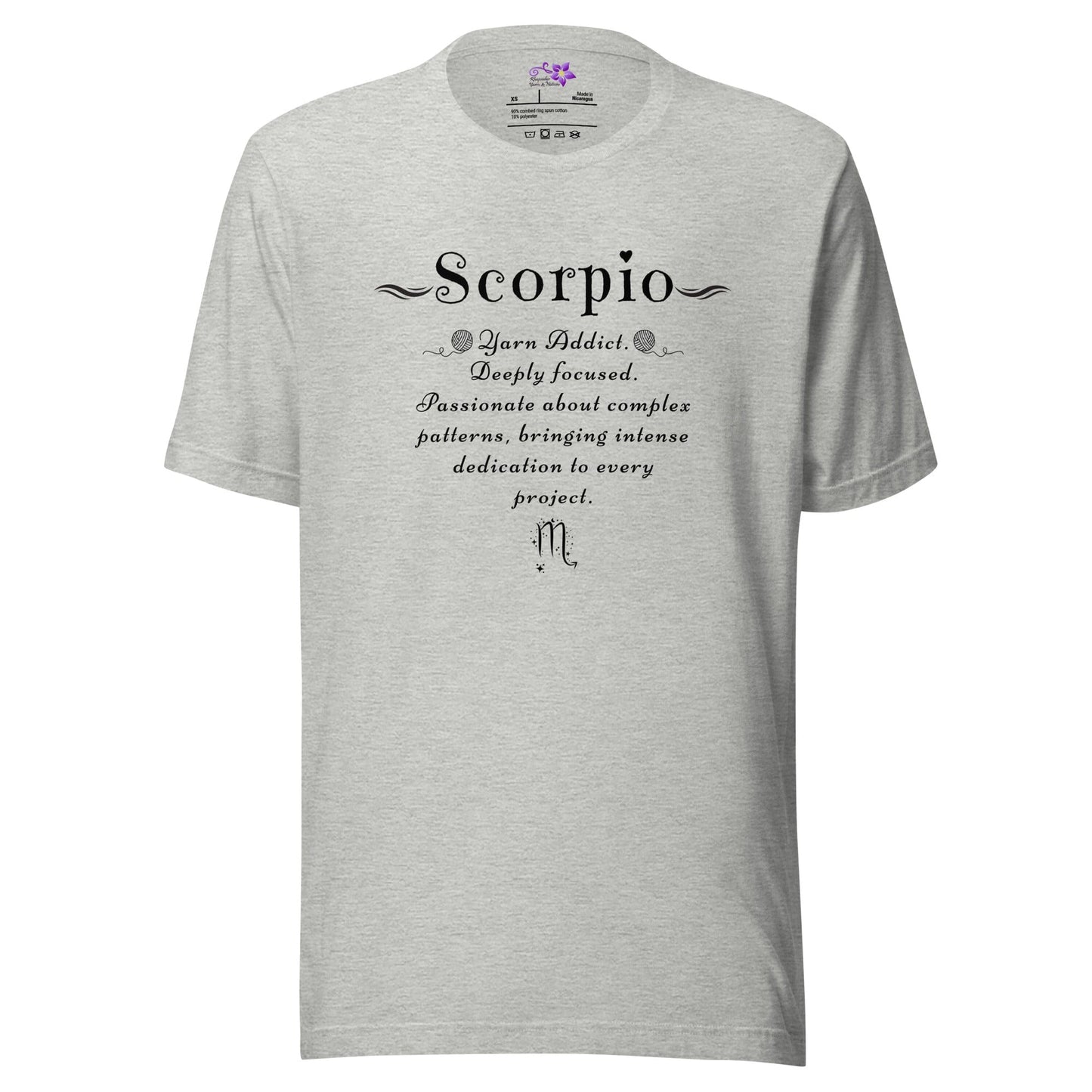 Crafters Zodiac - Scorpio Crew Neck T-Shirt Athletic / XS