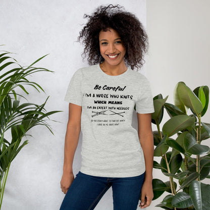 Nurse Who Knits Crew Neck T-Shirt Athletic / XS