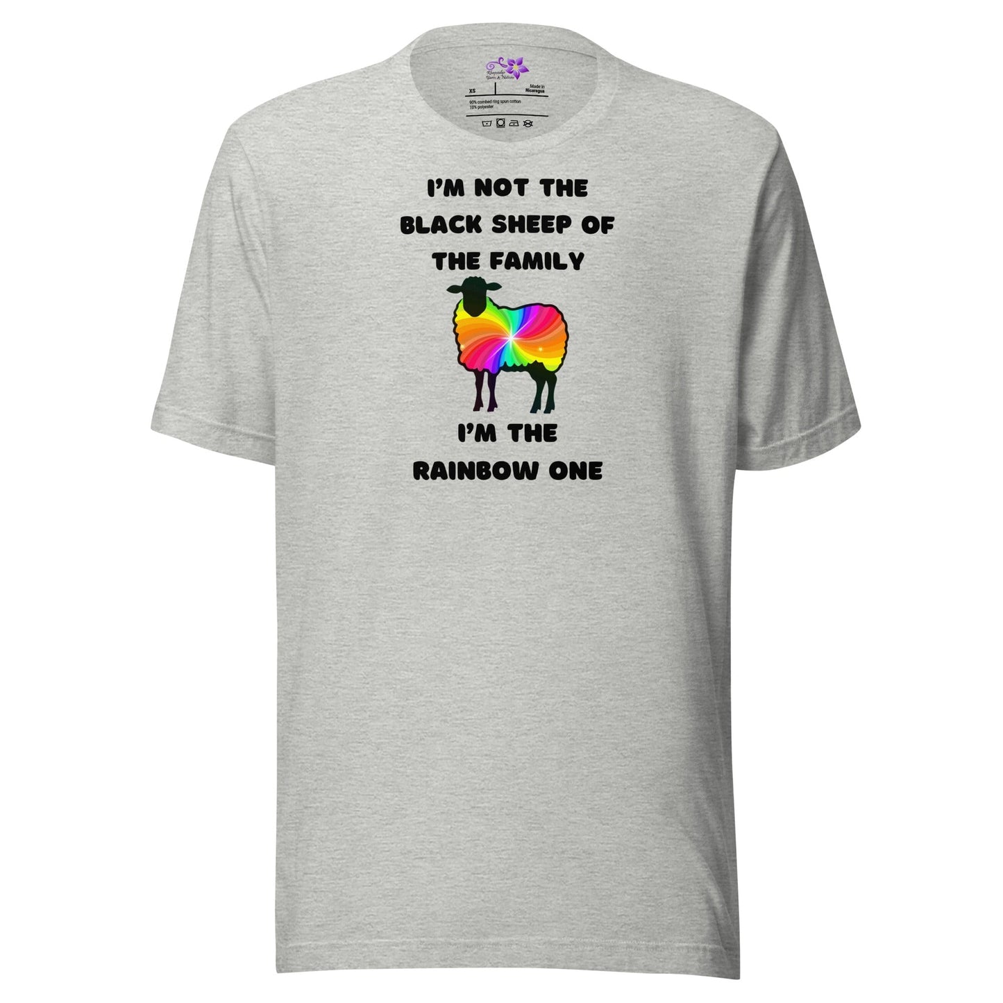 Rainbow Sheep Crew neck T-Shirt Athletic / XS