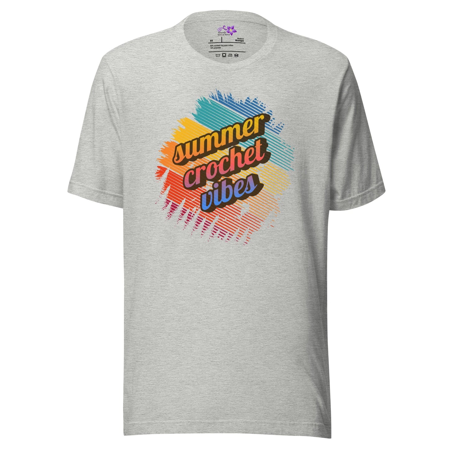 Summer Crochet Vibes Crew Neck T-Shirt Athletic / XS