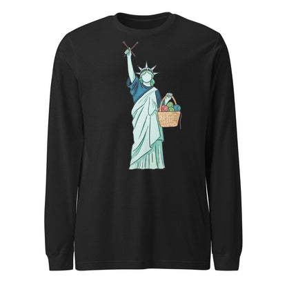 Statue of Liberty Long Sleeve Tee Black Heather / S