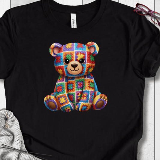 Crochet Bear T-Shirt Black / S