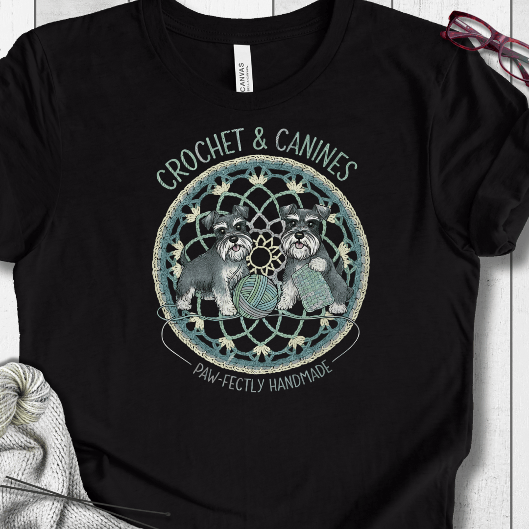 Crochet & Canines T-Shirt Black / S