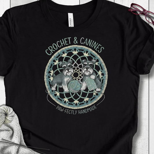 Crochet & Canines T-Shirt Black / S