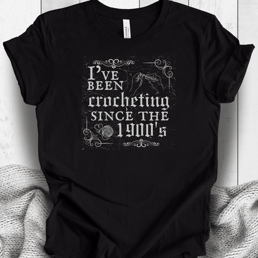 Crocheting Since the 1900s T-Shirt Black / S