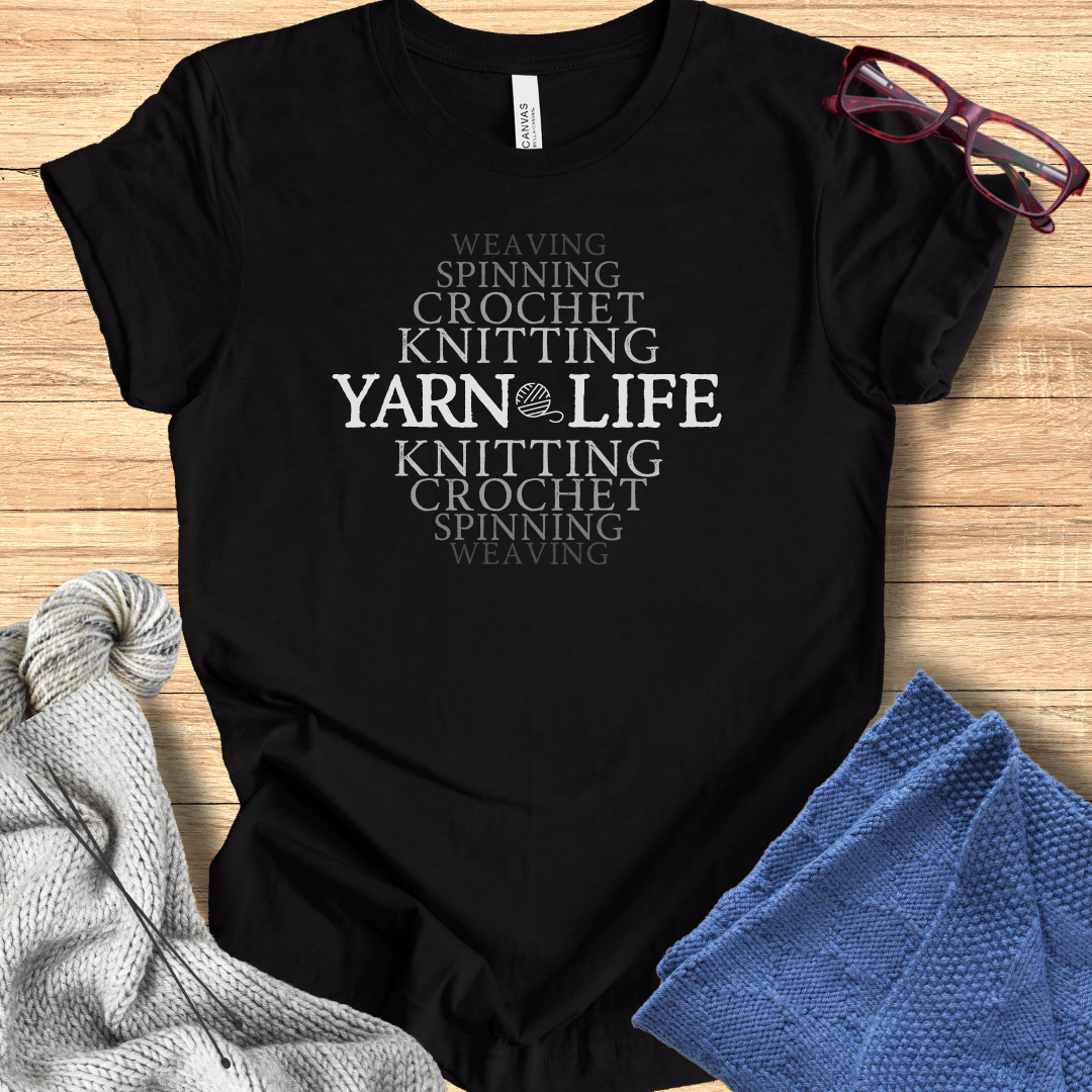 Fading Yarn Life T-Shirt Black / S