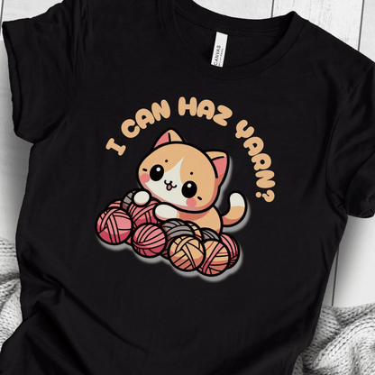 I can haz yarn? T-Shirt Black / S