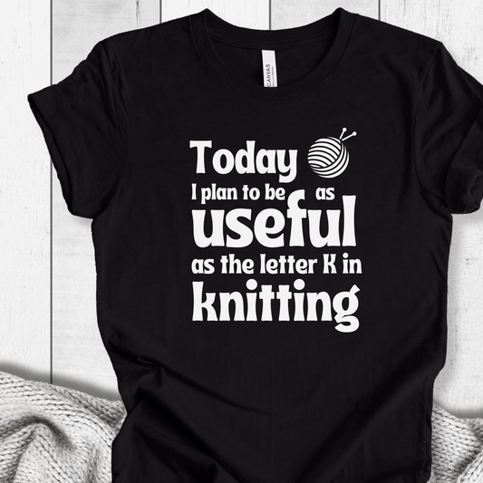 K in Knitting T-Shirt Black / S