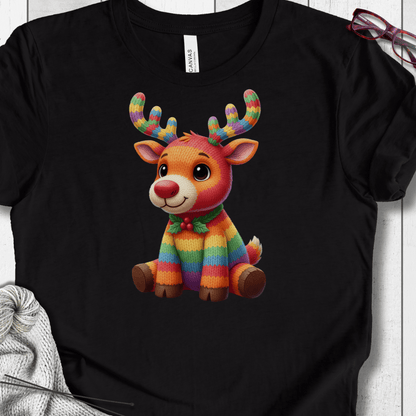 Knitted Rendeer T-Shirt Black / S