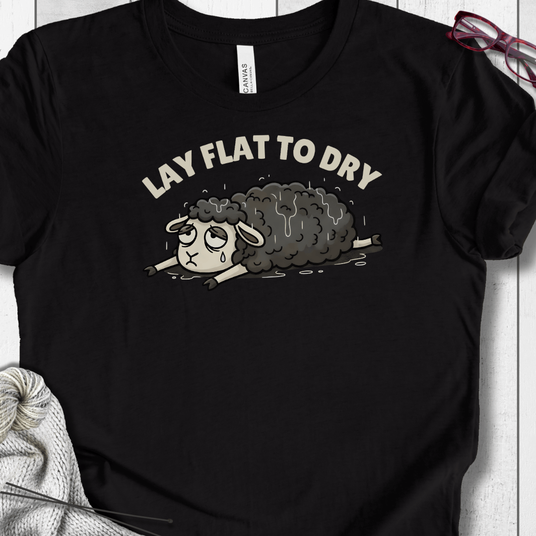 Lay Flat to Dry Sheep T-Shirt Black / S
