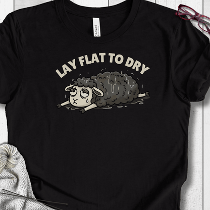 Lay Flat to Dry Sheep T-Shirt Black / S