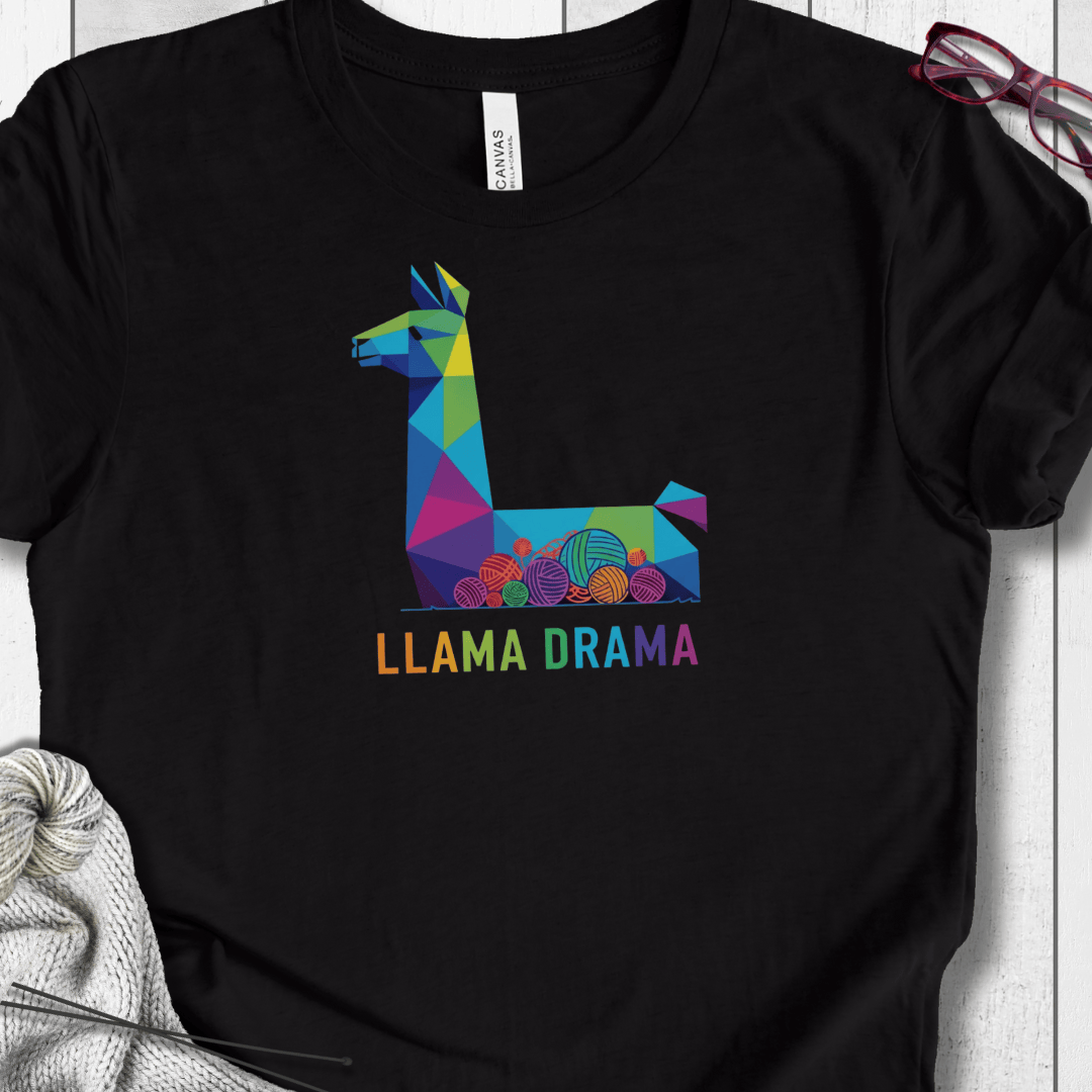 Llama Drama T-Shirt Black / S