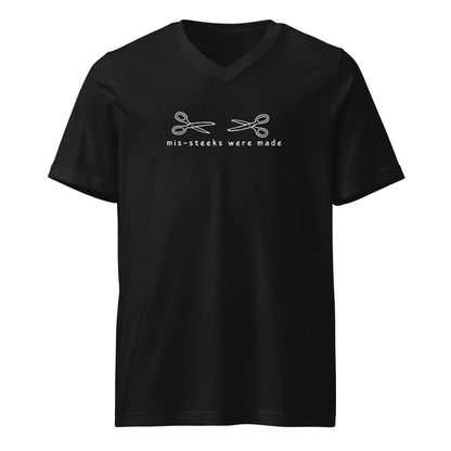 Mis-Steek V-Neck T-Shirt Black / S