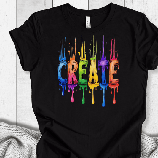 Rainbow Create T-Shirt Black / S