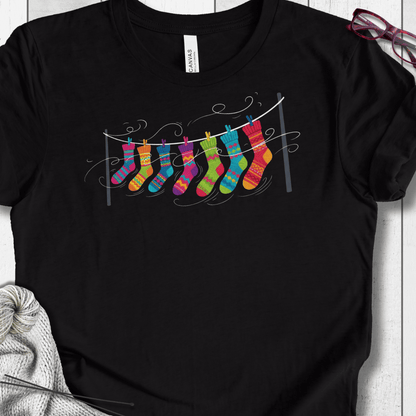 Sock Line T-Shirt Black / S