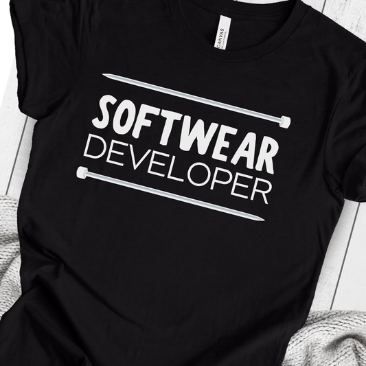 Softwear Developer Knitting T-Shirt Black / S