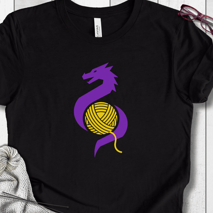 Styalised Dragon T-Shirt Black / S