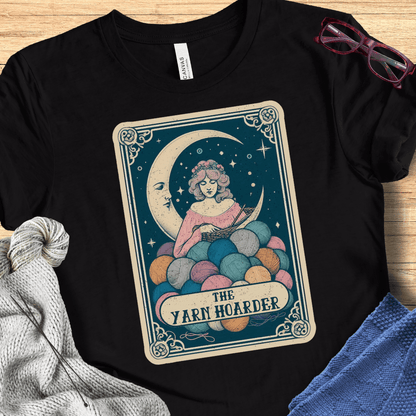 Tarot Card Yarn Hoarder T-Shirt Black / S