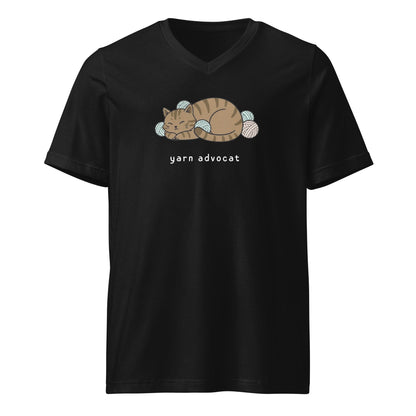 Yarn Advocat V-Neck T-Shirt Black / S