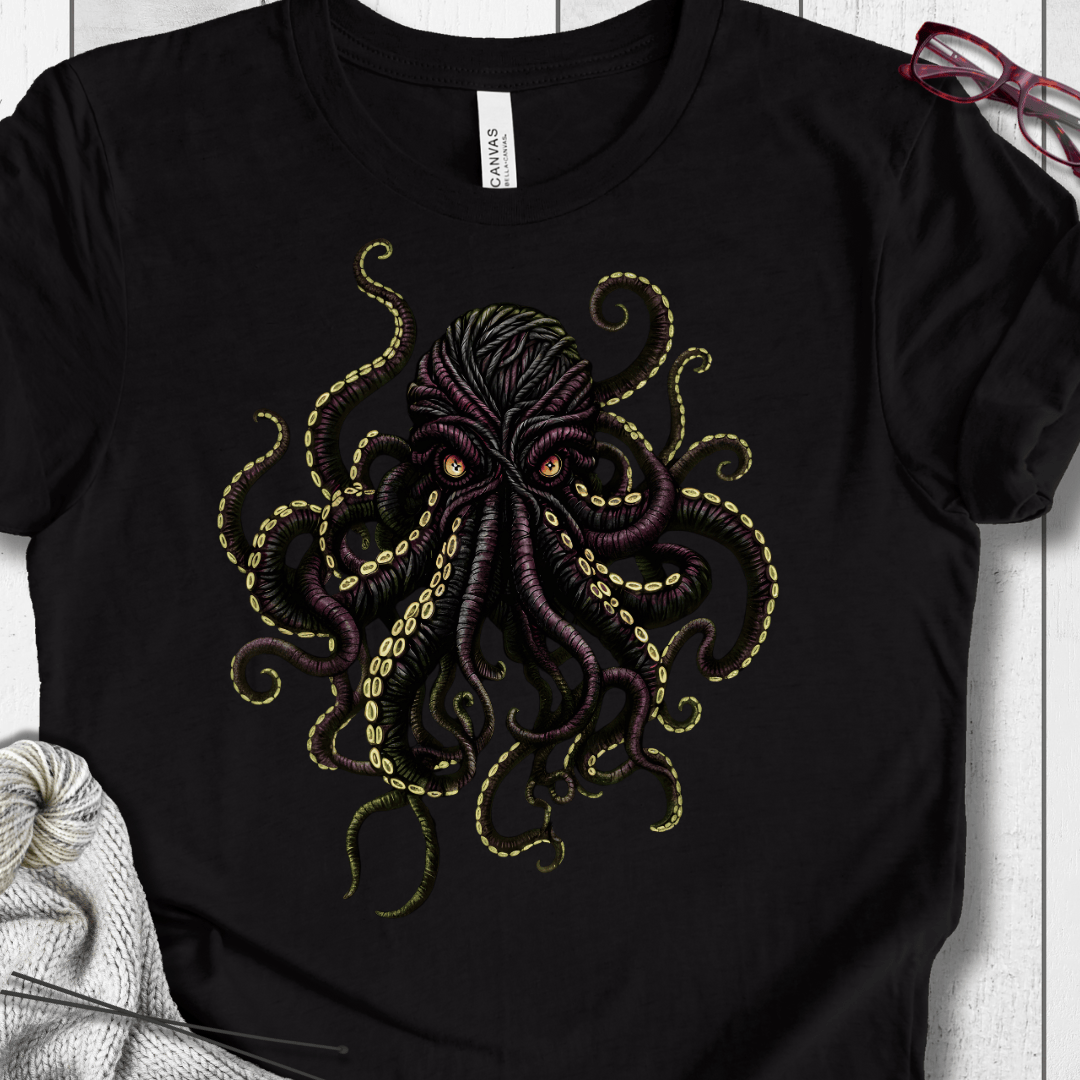 Yarn Sea Monster T-Shirt Black / S