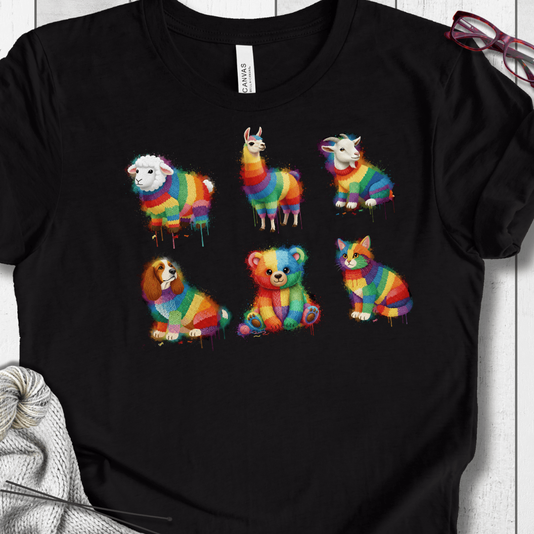 Animal Dye Splash Grid T-Shirt Black / XS