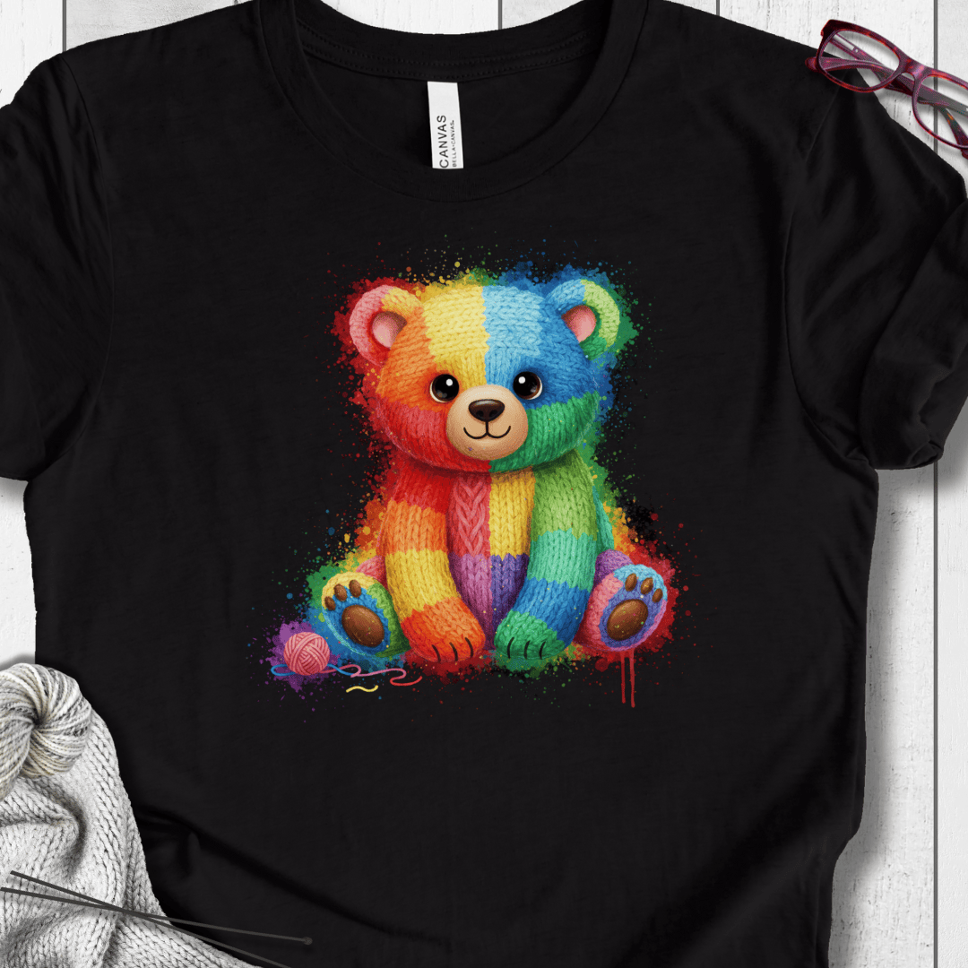 Bear Dye Splash T-Shirt Black / XS