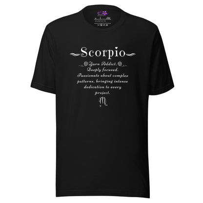 Crafters Zodiac - Scorpio Crew Neck T-Shirt Black / XS