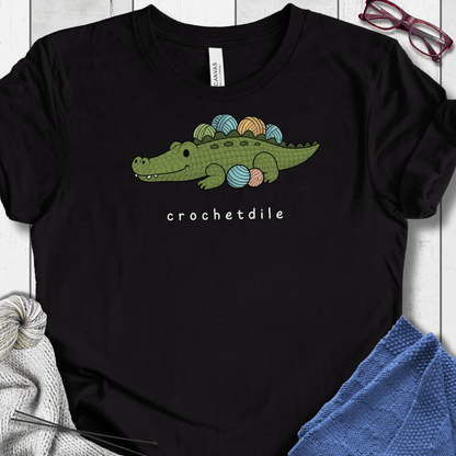 Crochetdile t-shirt Black / XS