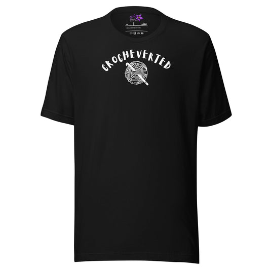 Crocheverted Crew Neck T-Shirt Black / XS