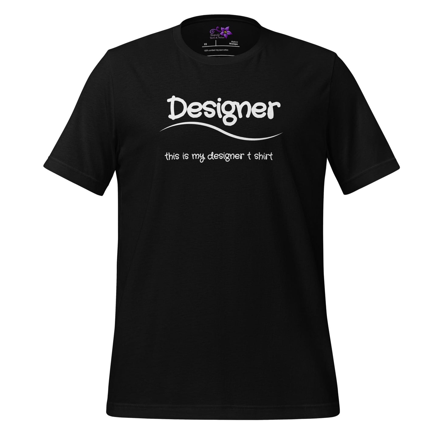 Designer Crew Neck T-Shirt Black / XS