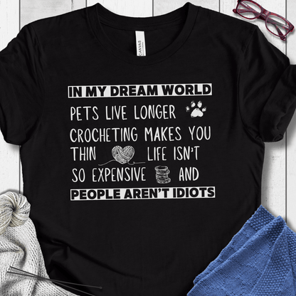 Dream World T-Shirt (crochet) Black / XS