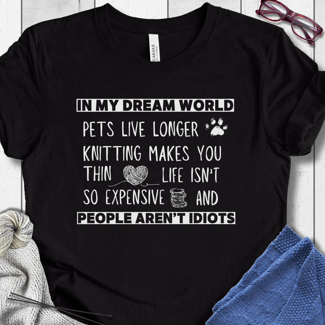 Dream World T-Shirt (knitting) Black / XS